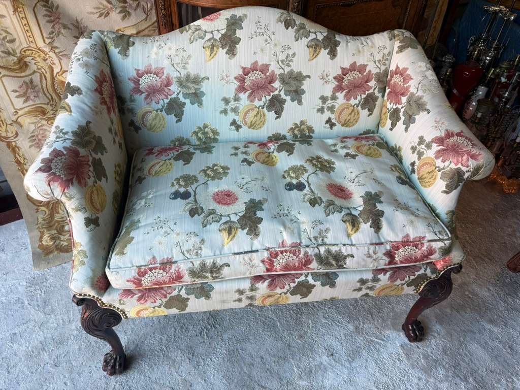 Chippendale Floral Settee